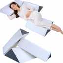 3-Piece Positioning Wedge Pillow Set, Firm Foam Bed Wedges & Body Positioners for Adults, Foam Wedges for Positioning in Bed, Side Sleeping Support, Knee Elevation, Repositioning and Home Care