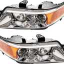Pair of Headlight Assembly AC2518106 AC2519106 Replacement for 2004-2005 Acura TSX Base Sedan 4-Door Driver and Passenger Side