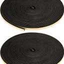 PATIKIL Foam Insulation Tape, 2Pcs 3/8" W x 1/4" t x 32.8FT Self Adhesive Weather Stripping Door Seal Strip for Door Window Air Conditioning, Black