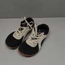 WHITIN Women's Wide Barefoot Sneakers | Retro Track-Inspired Trainer | Zero Drop Lifestyle, 37.5 Black Gum