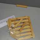 VERTORGAN Bamboo Corner Shelf,2 Tier Plate Organizer for Cabinet and Countertop,Pantry Dish and Spice Rack for Kitchen