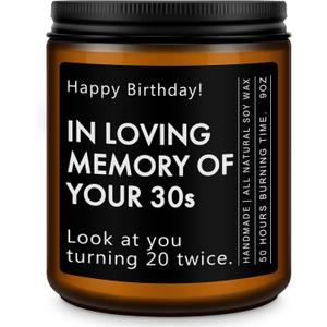 40 Year Old Birthday Gifts - Funny & Unique Presents for Men & Women Born in 1985, 40th Birthday Gift Ideas, Lavender Scented Candle, 7oz