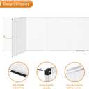 VIZ-PRO Magnetic Dry Erase Board, 120 X 48 Inches, Foldable Wall-Mounted Whiteboard with Silver Aluminum Frame & Marker Tray for School Office and Home 10' X 4'