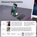 25W Wireless Charger,Foldable 2 in 1 Wireless Charging Station for Apple iPhone 16/16 Pro/15/14/13/12/11/Plus/SE/X/Airpods,PDKUAI 15W Fast Dual Wireless Induction Charge Stand for Samsung/LG (Black)