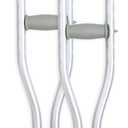 BodyMed Aluminum Crutches for Adults and Children  Pair of Lightweight, Height Adjustable Crutches  Includes Padded Underarm Cushions, Hand Grips, & Rubber Tips  Max. Weight Capacity 300 lb. (Medium, 5'2"  5'10")