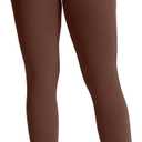 Aoxjox High Waisted Workout Leggings for Women Trinity Yoga Pants 26.5" (Dark Brown, Medium)