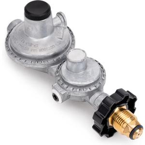 Stanbroil Horizontal Two Stage Propane Regulator with 3/8" Female NPT and POL for RV, Vans, Trailers, Campers