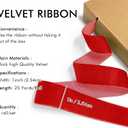 Red Velvet Ribbon 1'' 25 Yards for Christmas Tree, Gift Wrapping, Flower Bouquet, Wreath Decorations, Bow Making