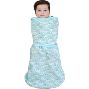 Swaddle Sack for Baby Babies 3-Ways Adjustable Swaddling Sleeping Bag Cotton Wearable Blanket for Newborn Boys and Girls (Green, 6-12 Months)