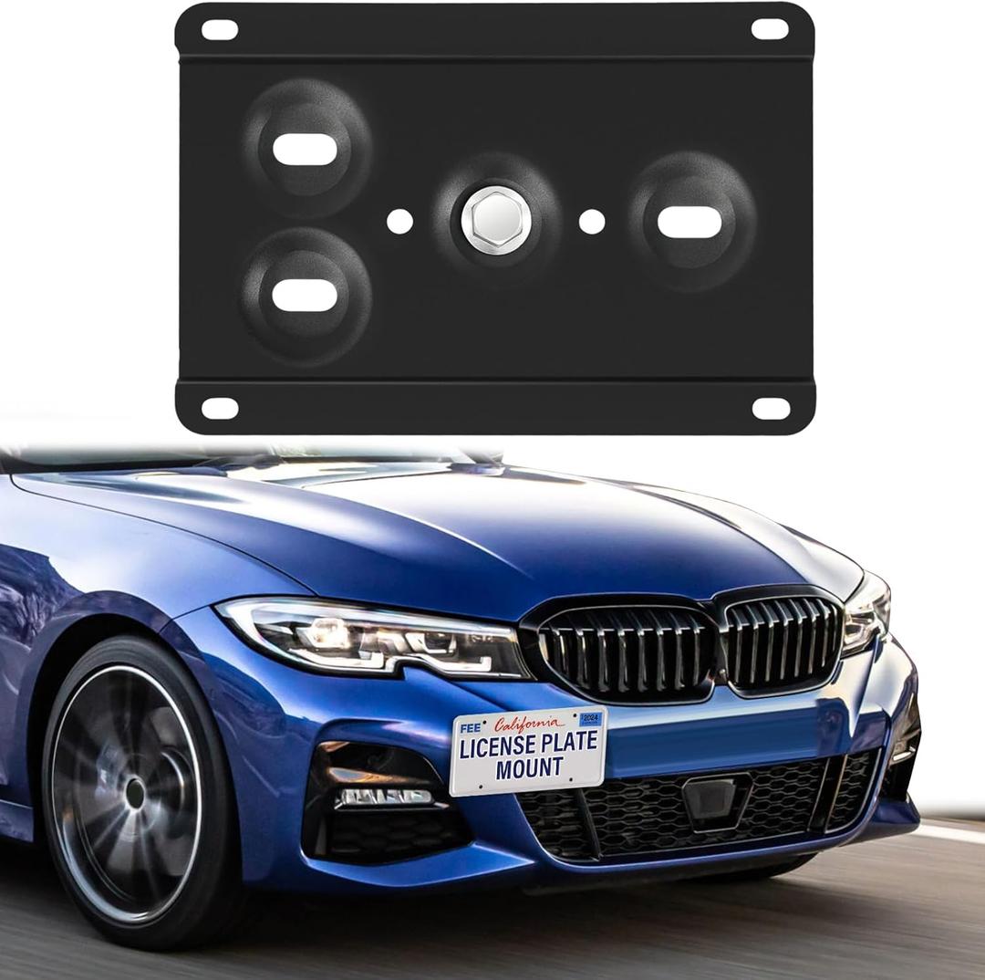 Heavy-Duty No-Drill Front License Plate Bracket – Anti-Theft License Plate Holder Compatible with 2019-up BMW G20 3 Series 330i 340i M340i