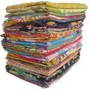 2 Pieces Mix Lot Whole Sale Tribal Kantha Quilts Vintage Cotton Bed Cover Throw Old Assorted Patches Made Rally