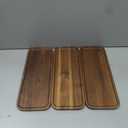 HOMKULA Acacia Wood Serving Platters and Trays - 14" x 5.5" Wooden Mini Charcuterie Boards, Small Cheese Board, Rectangle Wooden Tray for Kitchen Counter, Bathroom, Home Decor, Party (3, 14"X5.5")