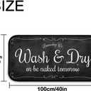 Laundry Room Long Mat Area Rug Non-Slip Floor Mat Waterproof Farmhouse Carpet for Kitchen 40" x 20"(Black-2)
