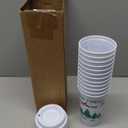 Tioncy Hot Chocolate Bar Supplies Christmas Reusable Coffee Cups Gift 16 oz with Lids Plastic Cups Travel Coffee Mug Thank You Gifts for Winter(12 Pcs,Hot Cocoa,2.3×3.5×6.3 Inches)