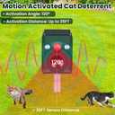 Solar Ultrasonic Animal Repellent Outdoor, Cat Repellent Outdoor with Motion Detection Waterproof Animal Repeller Deer Skunk Raccoon Squirrel Cat Deterrent for Yard