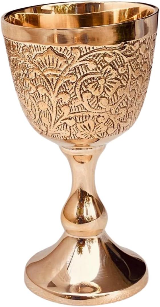 ALADEAN Vintage Chalice Goblet | 1x Royal Cups of King Arthur - Renaissance Medieval Gifts for Communion, Christmas Wedding Anniversary Drinkware Pack of 1pc (Prince Goblet)