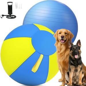 Herding Ball for Dogs with 1000D Oxford Cover, 18 Inch Interactive Dog Ball Toy with Handles, Anti Burst Heavy Duty Toy for Medium Breeds, Australian Shepherds, Border Collies, Agility Training