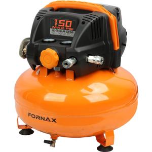 FORNAX Pancake Air Compressor with two couplers, 6 Gallon Portable Electric air compressor, 150 PSI, Oil -Free Air Compressor