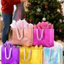 Lzerking Gift Bags with Handles 30 Pack 13x5x11in Includes Tissue Paper Colorful Reusable Gift Bags for Parties, Birthdays, Weddings, Holidays