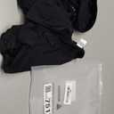 SEAFORM Women's Bikini Sets Two Piece Tummy Control Swimsuit High Waist V-Neck Beachwear Twist Front Straps Bathing Suits (Large, Black)