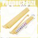 4 Pcs 18.7 Inch Creamy Yellow Acrylic Mahjong Tile Racks with Pushers for Game Night American Mahjong Racks Tile Set for Mah Jong Lovers and Beginners