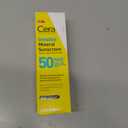 CeraVe Invisible Mineral Sunscreen SPF 50, Face Sunscreen for Sensitive Skin With Zinc Oxide & Titanium Dioxide, Vitamin E + Niacinamide + Ceramides, Oil Free, Travel Size 1.62 oz