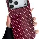ZTOFERA Magnetic Case for iPhone 17 Pro, Compatible with Magsafe, Polka Dot Aesthetic Phone Case Cute for Girl Women, Hard PC+Soft TPU Protective Phone Cover for iPhone 17 Pro-Wine Red