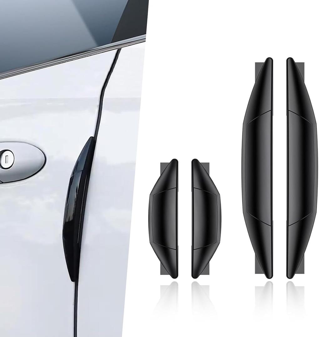 Pack-4 Car Door Anti-Collision Strip, 5.7In x 0.8In Vehicle Side Door Edge Protector, Universal 3.1In x 0.8In Automotive Decorative Sticker Replacement for Truck SUV Car (Black) Pack-4 Car Door Anti-Collision Strip, 5.7In x 0.8In Vehicle Side Door Edge Protector, Universal 3.1In x 0.8In Automotive Decorative Sticker Replacement for Truck SUV Car (Black)