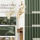 Olive Green Linen Curtains 84 Inches Long for Living Room Back Tab Light Filtering Privacy Semi Sheer Curtains Modern Farmhouse Decor Olive Green Curtain for Bedroom 2 Panels 52x84