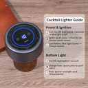 Electric Whiskey Smoker Kit,Cocktail Kit with 6 Flavors Wood Chips, Rechargeable Old Fashioned Smoker Kit Built-in Lighter, Built-in ambient light