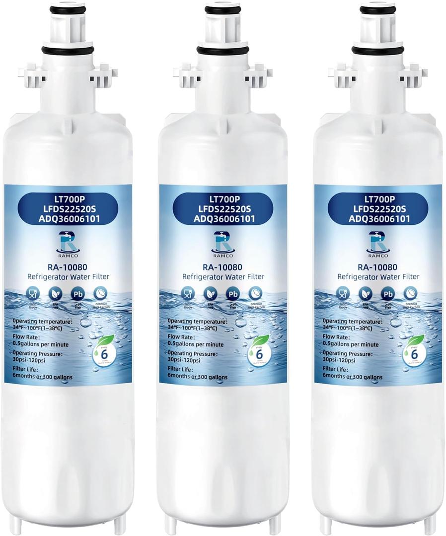 LT700P LFDS22520S Water Filter Replacement for LG ADQ360061 LFX25976ST LFX25978SW LFX25978ST LFX25978SB LFX28968ST LFX28968SW LFX28978ST LFX29927ST LFX31925ST LFX31935ST LFX31945ST LFXC24726S