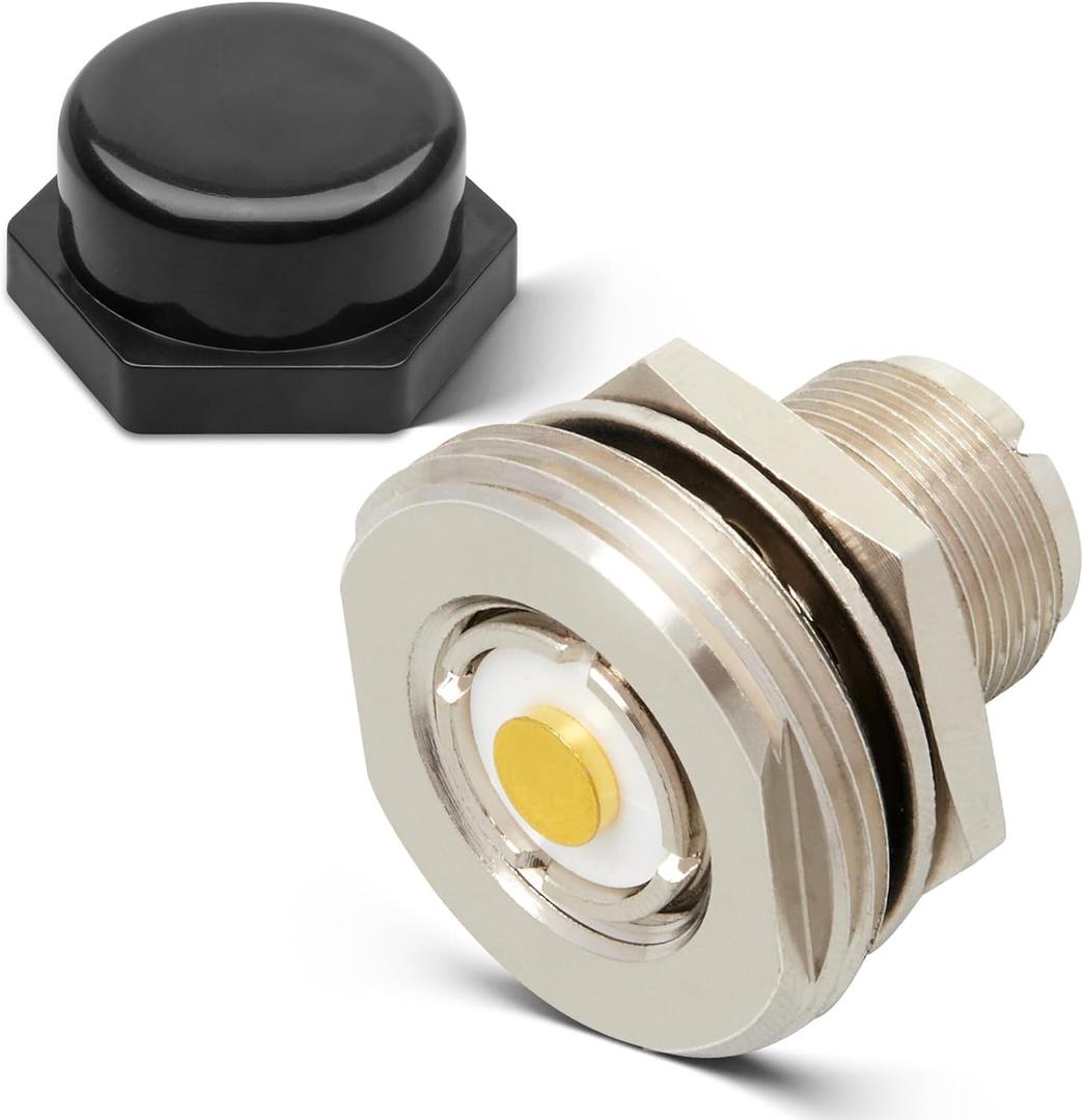 Anina NMO to UHF Female SO-239 Connector NMO Mount Assembly with Cover PL259 Adapter Short Type for VHF/UHF/Ham Radio Mobile Dual Band Antenna 5/8 Inch Mounting Hole 1 Inch Stud