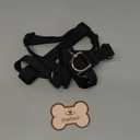 PUPTECK No Pull Dog Harness Soft Adjustable Basic Nylon Step in Puppy Vest Outdoor Walking with ID Tag (Large, Black)