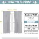 ChrisDowa 100% Blackout Curtains for Bedroom with Black Liner, 2 Thick Layers Total Blackout Thermal Insulated Grommet Window Curtains 63 Inch Length 2 Panels Set (Light Grey, 42 x 63 Inch)