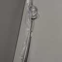 Moen Brushed Nickel 54-Inch to 72-Inch Adjustable Length Fixed Mount Single Curved Shower Rod, Bathroom Shower Curtain Pole, CSR2160BN