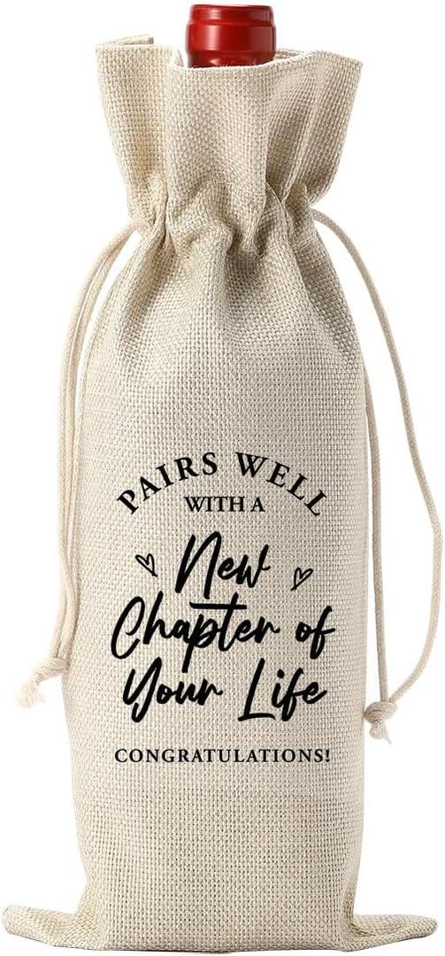 5 x New Business Owner Farewell Gifts - Wine Bag for Women & Coworkers Going Away