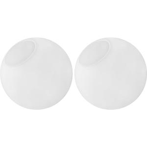 6 Inch Milk White Glass Globes Shade Frosted Replacement Glass Shades - 2.67" Fitter Opening - Lighting Fixture Replacement