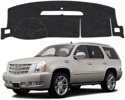 VTVWNM Dash Cover Mat for Cadillac Escalade 2007 2008 2009 2010 2011 2012 2013 2014 Non-Slip Dashboard Cover Mat Sunshade UV Rays Protector Interior Accessories