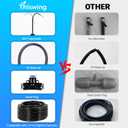 Thiswing 200FT 360 Adjustable Irrigation System for Garden 1/4" Tubing with 36 Nozzles, Watering Misting System, Sprinkler for Garden, Raised Bed, Lawn, Plants