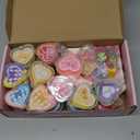 24 Pack Valentines Day Gift Cards, Butter Cloud Clear Galaxy Slime, Stress Relief Fidget Toy for Kids Valentine Party Favors, Classroom Exchange Prizes, Valentines Greeting Cards