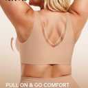 Vertvie Womens Jelly Wireless Bras Seamless T-Shirt Bra No Underwire Full Coverage Pullover Bralettes Supportive Sports Bras (M)