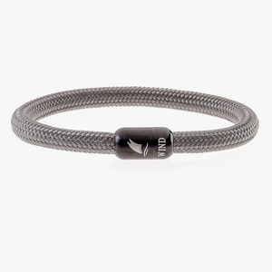 WIND PASSION - Paracord Bracelet for Men & Women | Nautical Bracelet Inspired by Sailor Sea Apparel | Handmade with Braided Rope and Magnetic Clasp | For Men and Women looking for a Sports, Athletic or Surf Style | Waterproof Resistance| Grey Bracele