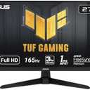 ASUS TUF Gaming 27" 1080P Monitor - Full HD, 165Hz (Supports 144Hz), 1ms, Extreme Low Motion Blur, FreeSync Premium, Shadow Boost, Eye Care, HDMI, DisplayPort, Tilt Adjustable - VG277Q1A,Black