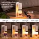 White Candle Warmer Lamp with Timer & Dimmable, Height Adjustable Flameless Candle Warmer for Jar Candles, 2 Bulbs Included, Gifts for Mom, House Warming New Home Bedroom Decor