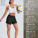 Swim Shorts Women 4" Tummy Control Tankini Shorts UPF50+ High Waisted Swimsuit Bottoms (Black, XXL)