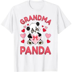 Grandma Panda Her Birthday Love Heart Grandmother Bear Lover T-Shirt,Small