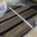 Landical 24ft Wooden Garden Pathway Walkway, Roll Out Outdoor Path,Gray