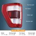 LED Tail Light w/Blind Spot Compatible with 2021 2022 2023 Ford F150 F-150,Taillight Brake Lamp Rear Light Left Driver Side Replace NL3Z13405F (Module NOT Included)