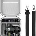 Krypthos Travel Camera Storage Case Compatible with Canon EOS Rebel T7/ R100/ R50/ 90D/ 2000D Nikon D7100/ D7500 Sony Alpha ZV-E10, Camera Protective Storage Holder Organizer Bag Carrying Bag