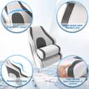 Leader Accessories Two Tone Captains Bucket Seat Boat Seat Premium Sports Flip Up Boat Seat